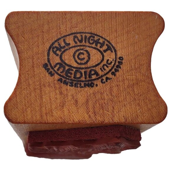 Cat With Heart Balloon Rubber Stamp By All Night Media - Picture 4 of 4